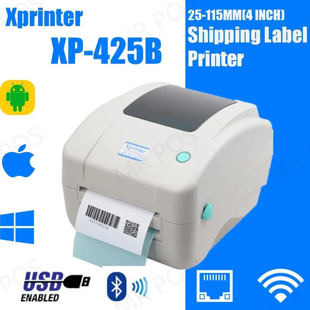 Xprinter   , DT425B,    , DPD POCHTA ڵ Ŀ, 4 ġ